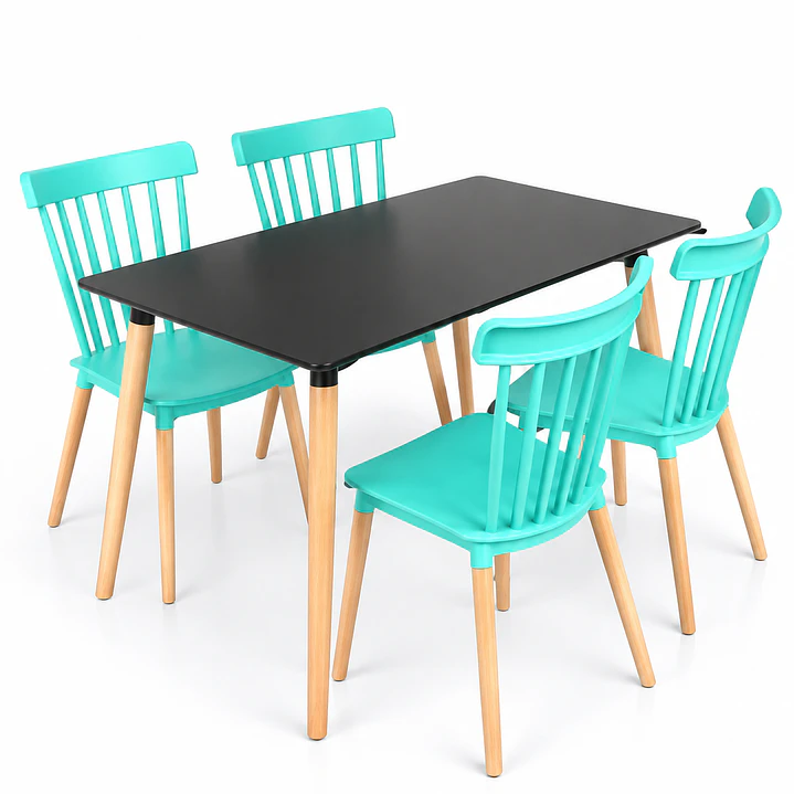 Comedor Jamaica (Mesa melamina rectangular + silla Windsor) 3