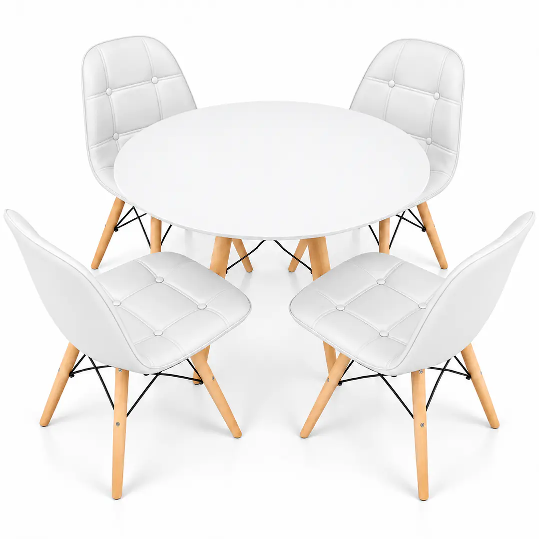 Mesa Redonda MDF + Sillas Buckles  1