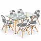 Comedor Oslo (Mesa rectangular vidrio 120x80 + Silla Patchwork) - Miniatura 6