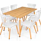 Comedor Milan (Comedor Melamina rect. Wood + Sillas Windsor) - Miniatura 1
