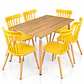Comedor Milan (Comedor Melamina rect. Wood + Sillas Windsor) - Miniatura 2