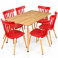Comedor Milan (Comedor Melamina rect. Wood + Sillas Windsor) - Miniatura 3