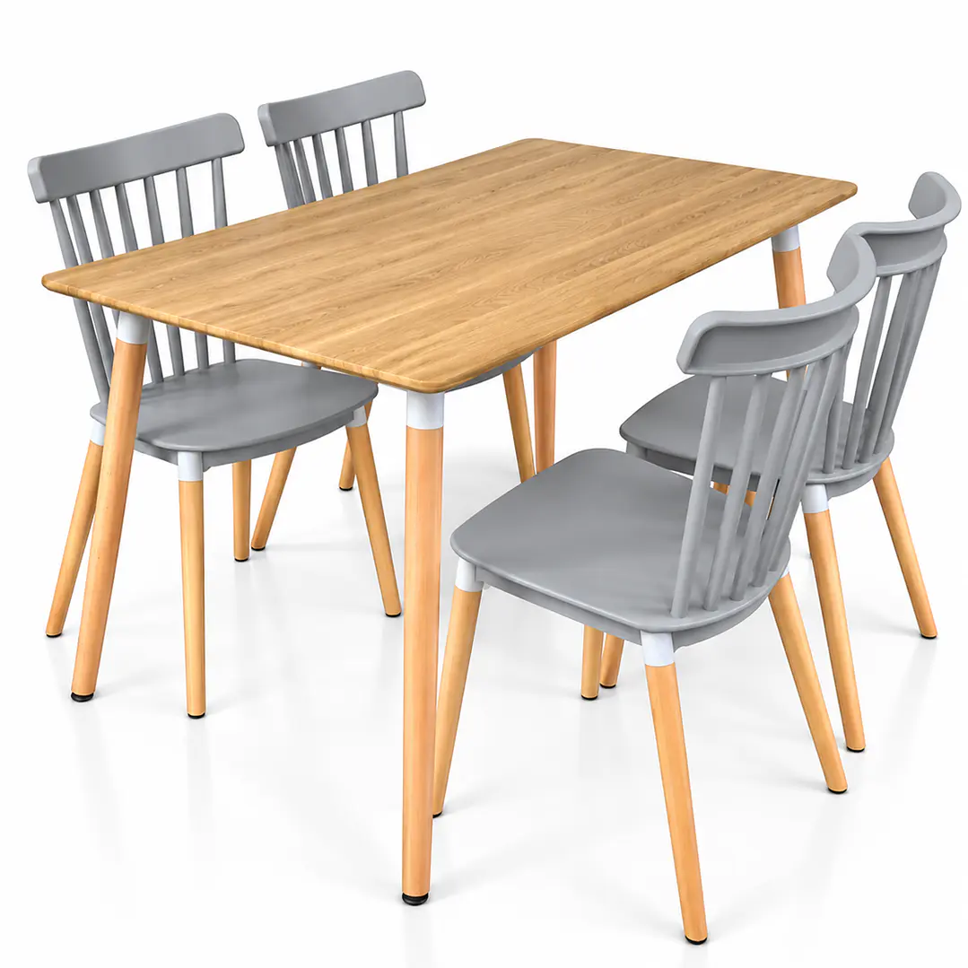 Comedor Milan (Comedor Melamina rect. Wood + Sillas Windsor) 5