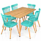 Comedor Milan (Comedor Melamina rect. Wood + Sillas Windsor) - Miniatura 7