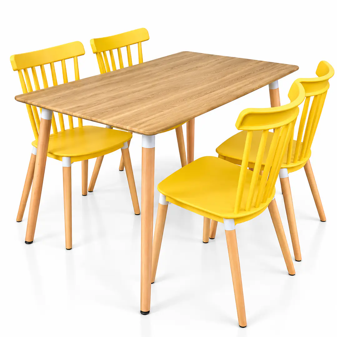 Comedor Milan (Comedor Melamina rect. Wood + Sillas Windsor) 9