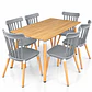 Comedor Milan (Comedor Melamina rect. Wood + Sillas Windsor) - Miniatura 12