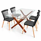Comedor Sucre  (pata mesa color claro) (Mesa Vidrio 140x90 + Silla Windsor) - Miniatura 5