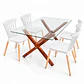 Comedor Sucre  (pata mesa color claro) (Mesa Vidrio 140x90 + Silla Windsor) - Miniatura 7