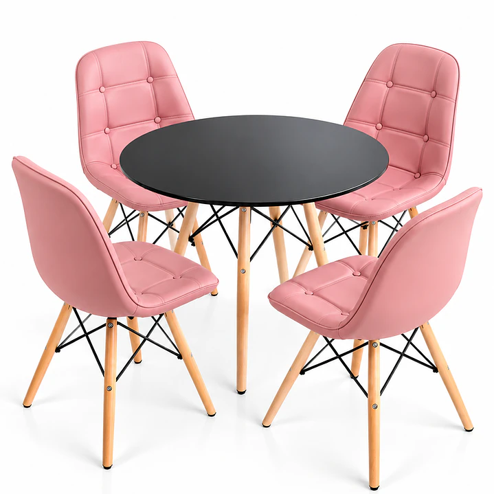 Comedor Capitone (Mesa Eames Negra + Silla Buckle) 2