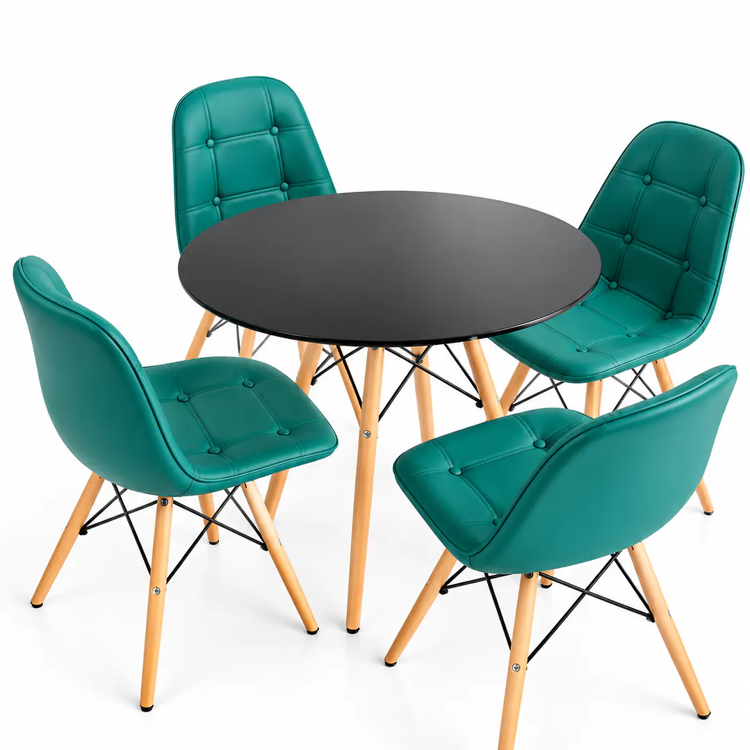 Comedor Capitone (Mesa Eames Negra + Silla Buckle) 5