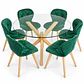 Comedor Kazajistán (Mesa Redonda cruz + Silla Radar Velvet) - Miniatura 6