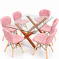 Comedor Moroni ( pata color claro) (Mesa Vidrio 140x90 + Silla Radar) - Miniatura 6