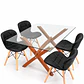 Comedor Moroni ( pata color claro) (Mesa Vidrio 140x90 + Silla Radar) - Miniatura 7