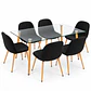 Comedor Angola (Silla scoop wood + Mesa Vidrio 120x80) - Miniatura 1