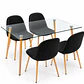 Comedor Angola (Silla scoop wood + Mesa Vidrio 120x80) - Miniatura 4