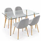 Comedor Angola (Silla scoop wood + Mesa Vidrio 120x80) - Miniatura 5