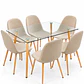 Comedor Angola (Silla scoop wood + Mesa Vidrio 120x80) - Miniatura 6