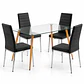 COMEDOR AMERICAN (MESA REC VIDRIO 120X80 + SILLA DINING) - Miniatura 1