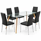 COMEDOR AMERICAN (MESA REC VIDRIO 120X80 + SILLA DINING) - Miniatura 3