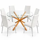 COMEDOR MESETA (MESA REDONDA CRUZ + SILLA DINING) - Miniatura 1