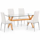 COMEDOR VIRGINIA (MESA VIDRIO 140X90 + SILLA DINING) - Miniatura 2