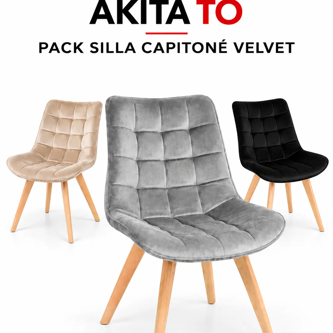 Pack Silla Capitoné Velvet 1