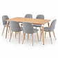 COMEDOR ROBLE (MELAMINA RECT. WOOD + SILLA SCOOP) - Miniatura 4