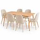 COMEDOR ROBLE (MELAMINA RECT. WOOD + SILLA SCOOP) - Miniatura 5