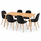 COMEDOR ROBLE (MELAMINA RECT. WOOD + SILLA SCOOP) - Miniatura 6