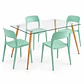 COMEDOR KANSAS (MESA VIDRIO 120x80 + SILLA KENTUCKY) - Miniatura 1