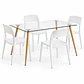 COMEDOR KANSAS (MESA VIDRIO 120x80 + SILLA KENTUCKY) - Miniatura 2