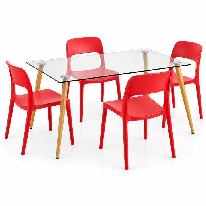 COMEDOR KANSAS (MESA VIDRIO 120x80 + SILLA KENTUCKY) 3