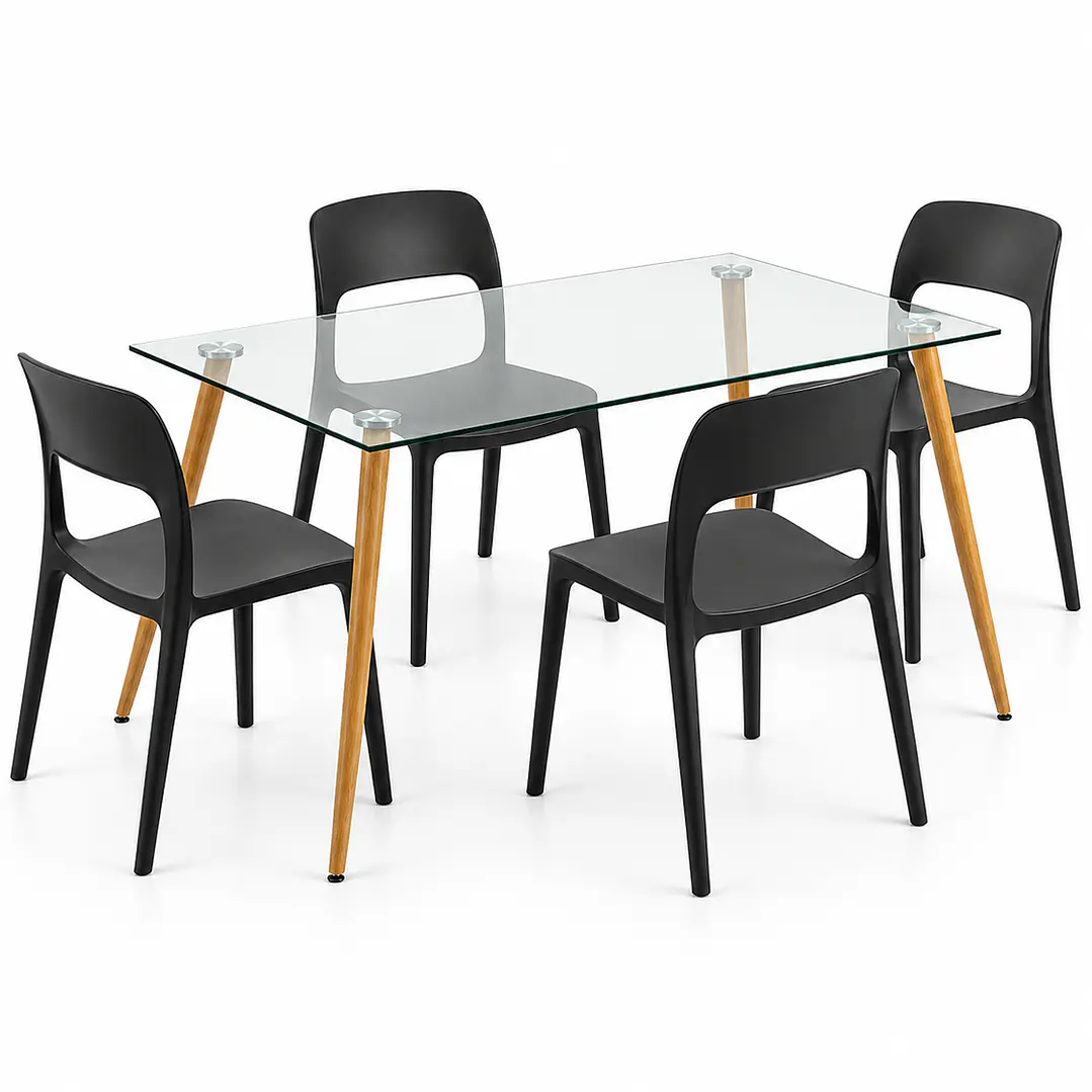 COMEDOR KANSAS (MESA VIDRIO 120x80 + SILLA KENTUCKY) 4