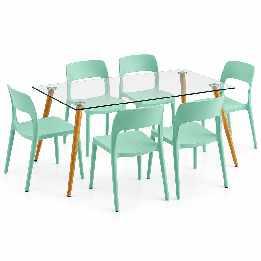 COMEDOR KANSAS (MESA VIDRIO 120x80 + SILLA KENTUCKY) 5
