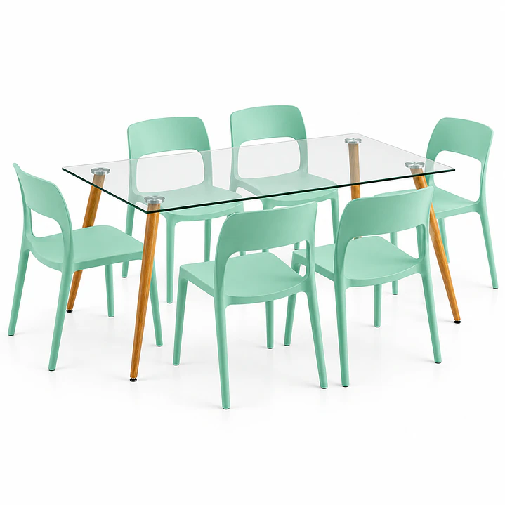 COMEDOR KANSAS (MESA VIDRIO 120x80 + SILLA KENTUCKY) 5