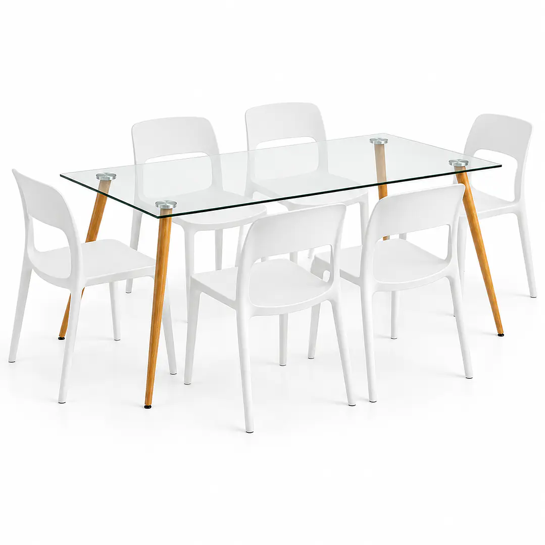 COMEDOR KANSAS (MESA VIDRIO 120x80 + SILLA KENTUCKY) 7
