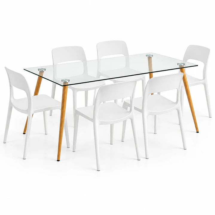 COMEDOR KANSAS (MESA VIDRIO 120x80 + SILLA KENTUCKY) 7