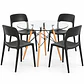 COMEDOR MONROE (MESA REDONDA VIDRIO + SILLA KENTUCKY) - Miniatura 3