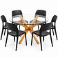 COMEDOR CALIFORNIA (MESA VIDRIO REDONDA CRUZ + SILLA KENTUCKY) - Miniatura 3