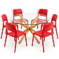 COMEDOR CALIFORNIA (MESA VIDRIO REDONDA CRUZ + SILLA KENTUCKY) - Miniatura 4