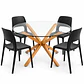 COMEDOR CALIFORNIA (MESA VIDRIO REDONDA CRUZ + SILLA KENTUCKY) - Miniatura 6
