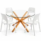 COMEDOR CALIFORNIA (MESA VIDRIO REDONDA CRUZ + SILLA KENTUCKY) - Miniatura 7