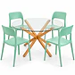 COMEDOR CALIFORNIA (MESA VIDRIO REDONDA CRUZ + SILLA KENTUCKY) - Miniatura 8