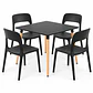 COMEDOR MILLER (MESA MELAMINA 80X80 NEGRA + SILLA KENTUCKY) - Miniatura 2