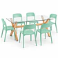 COMEDOR INGLATERRA (MESA VIDRIO 140X90 + SILLA KENTUCKY) - Miniatura 1