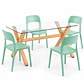 COMEDOR INGLATERRA (MESA VIDRIO 140X90 + SILLA KENTUCKY) - Miniatura 3