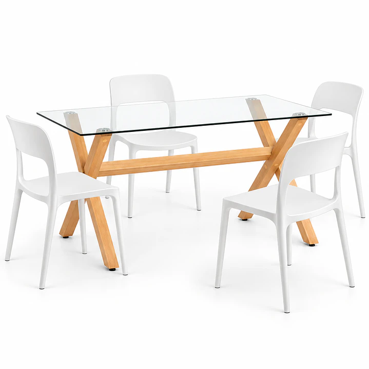 COMEDOR INGLATERRA (MESA VIDRIO 140X90 + SILLA KENTUCKY) 8