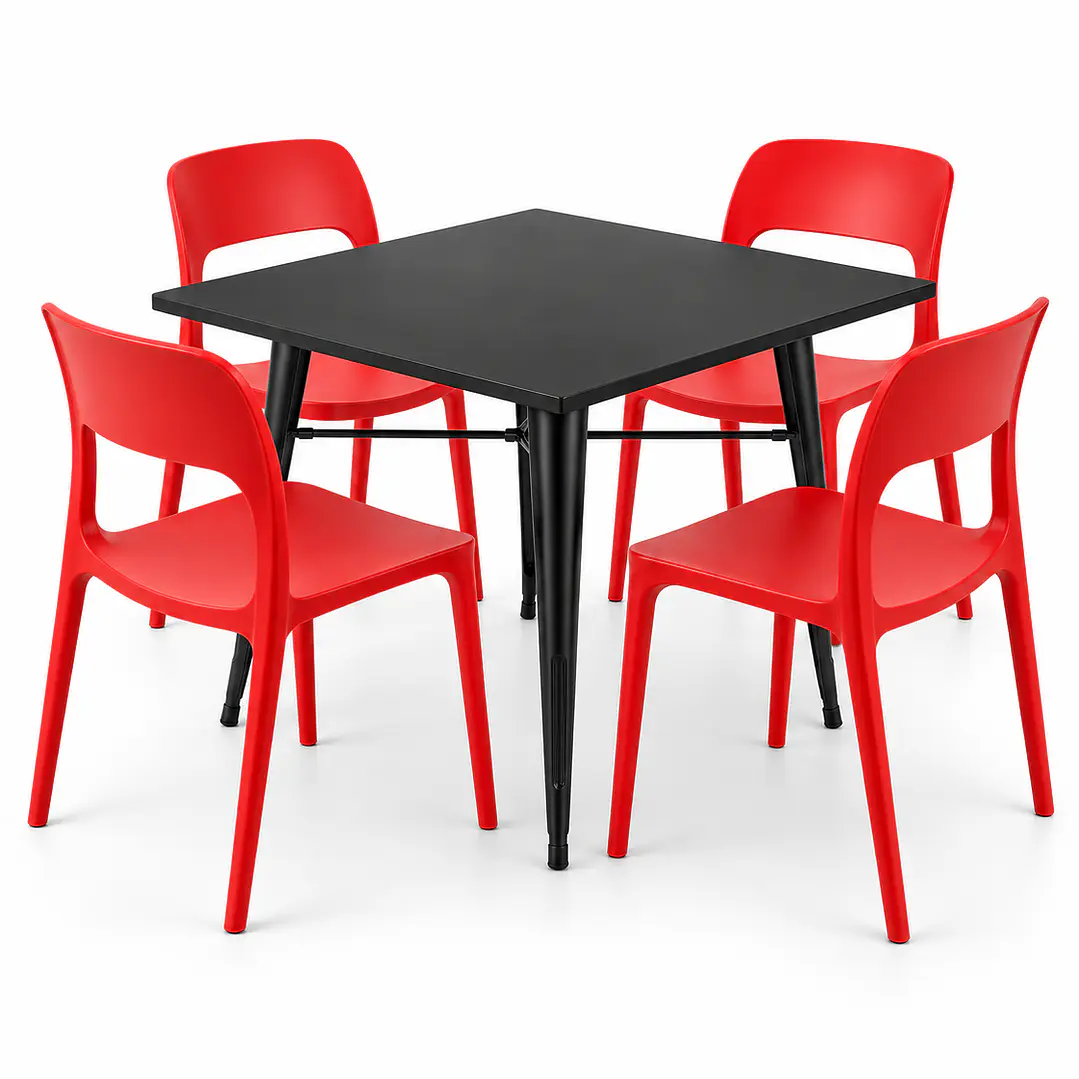 COMEDOR OREGÓN (MESA TOLIX 80X80 NORMAL + SILLA KENTUCKY) 1