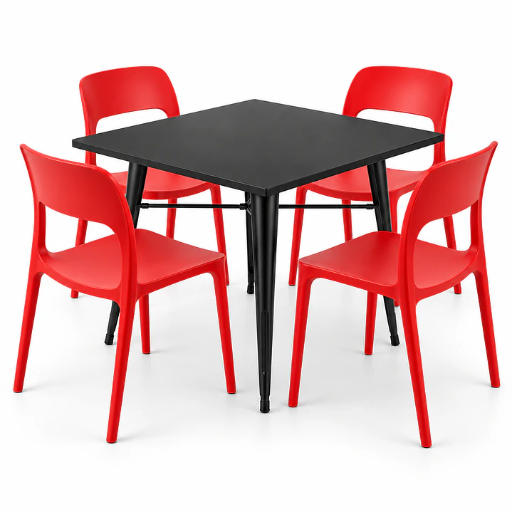 COMEDOR OREGÓN (MESA TOLIX 80X80 NORMAL + SILLA KENTUCKY) 1