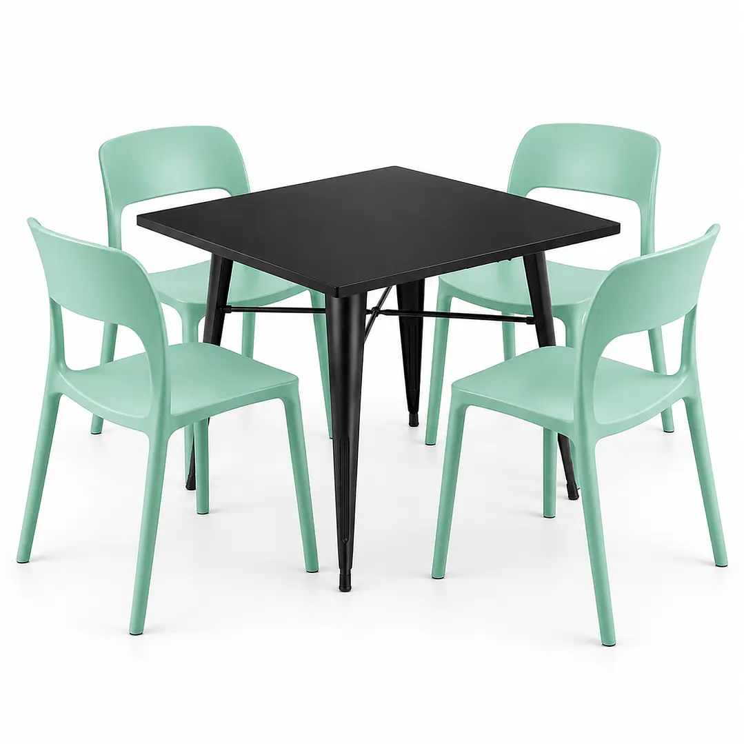 COMEDOR OREGÓN (MESA TOLIX 80X80 NORMAL + SILLA KENTUCKY) 2